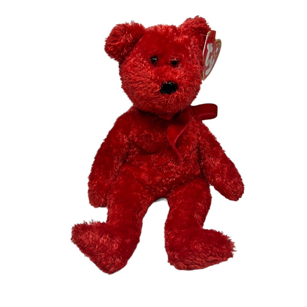 Ty Beanie Baby 2001 “Sizzle” Red Teddy Bear Stuffed Animal Collectible Plush